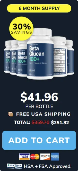 6 package of BetterWayHealth Beta Glucan 100